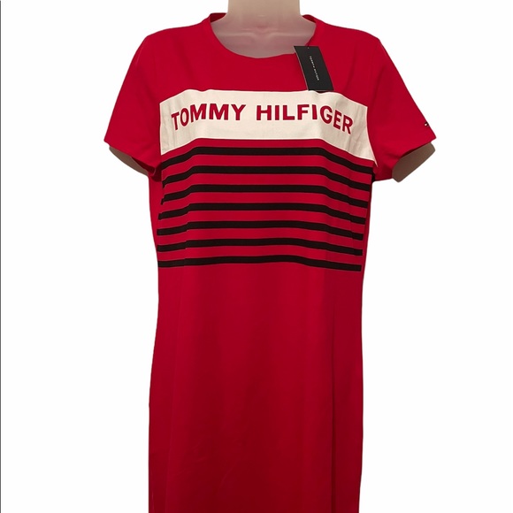 NWT TOMMY HILFIGER CLASSIC FLAG T-SHIRT DRESS - Picture 2 of 8